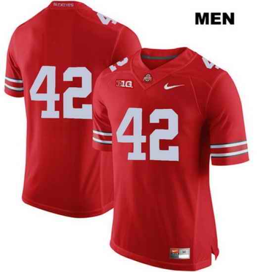 Bradley Robinson Ohio State Buckeyes Authentic Mens Stitched  42 Nike Red College Football Jersey Without Name Jersey